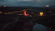 Kapadokya'da balon uçuş rekoru kırıldı