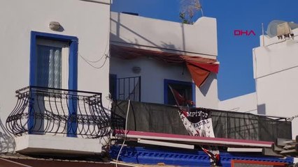 BODRUM'DA EV YANGINI; 1 YARALI, 1 ÇOCUK DUMANDAN ETKİLENDİ