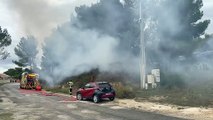 Un camion en feu sur l'A55  dans le sens Chateauneuf-Martigues