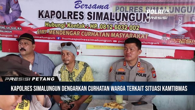 Warga Senang Kapolres Simalungun Dengarkan Curhatan Warga Sampaikan Situasi Kamtibmas