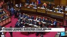 La Première ministre italienne Giorgia Meloni veut rassurer ses partenaires européens