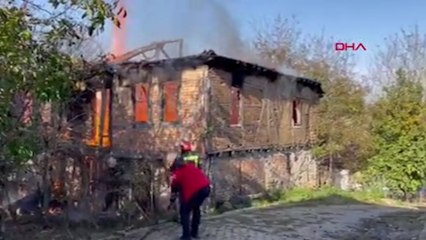 Bahçede çalıştığı sırada evi yandı