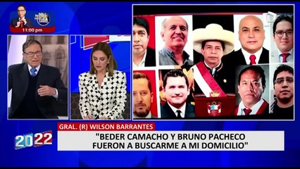 Gral. (R). Wilson Barrantes: "Bruno Pacheco me pide S/ 200 000 para ser jefe de la DINI"