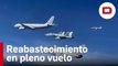El imponente reabastecimiento en pleno vuelo entre España y Francia