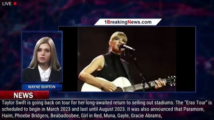 Télécharger la video: Taylor Swift Tour Dates: Where to buy 'Eras' stadium tickets online - 1breakingnews.com