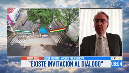 Vocero Presidencial, Jorge  Richter, asegura que existe invitación formal al diálogo en Santa Cruz.
