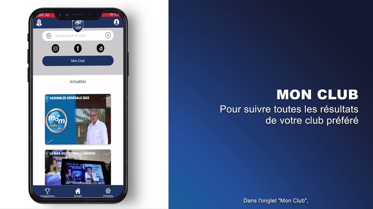 Application Mobile District des Landes de Football - Vidéo explicative