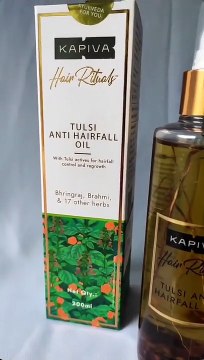 Stop hair loss naturally_ _ Regularly oiling hair and stimulating scalp with finger-tip massage can actually boost hair growth_ _But did you know that _Kapiva_official anti-hair fall tulsi oil is made with 4000 year old process of Taila Pak(