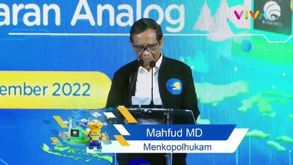 RIP TV Analog, Mahfud MD: "Kita Termasuk Terlambat"