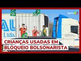Crianças são vestidas de Lula e Moraes e 'enjauladas' por bolsonaristas durante bloqueio em SC