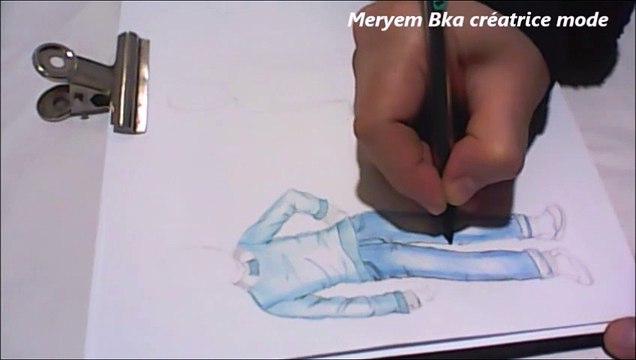 Dessin vêtements garçon / Dessin pull et pantalon jean / Fashion Designer Illustration