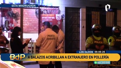 Download Video: Sicarios asesinan a balazos a un extranjero en pollería de Los Olivos