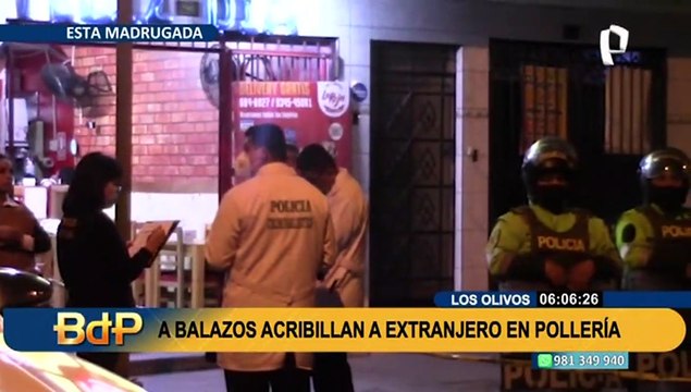 Sicarios asesinan a balazos a un extranjero en pollería de Los Olivos