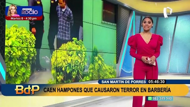 SMP: atrapan a delincuentes armados que irrumpieron en barbería y asaltaron a clientes