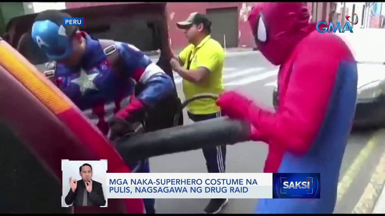 Mga naka-superhero costume na pulis, nagsagawa ng drug raid | Saksi