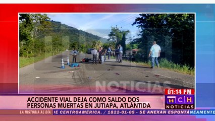 Dos fallecidos al accidentarse en su motocicleta en #Jutiapa, #Atlántida