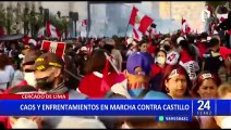 Marcha contra Pedro Castillo: hay dos detenidos por manifestación en Centro de Lima