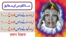 Mind blowing facts about Human Mind & Behavior in Urdu Hindi || Psychology Facts In Urdu Quotes