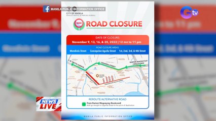 Ilang kalsada sa Maynila, ang isasara sa Nov. 9, 13, 16, at 20 para sa 2022 Bar Exams | News Live