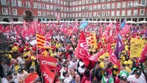 Los sindicatos españoles protestan contra la carestía