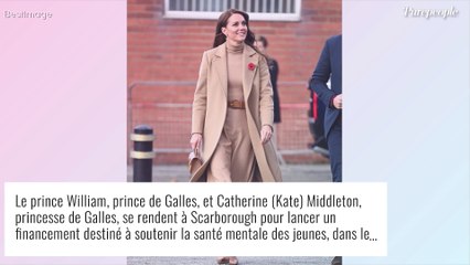 Kate Middleton sublime en total look beige, la princesse sublime au bras de William