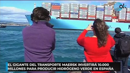 El gigante del transporte Maersk invertirá 10.000 millones para producir hidrógeno verde en España