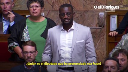 Video herunterladen: Un diputado ultraderechista lanza un exabrupto racista mientras hablaba un legislador negro en el Parlamento francés