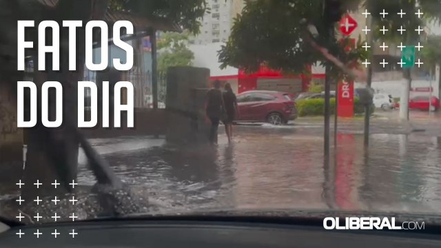 Pará tem previsão de tempestades entre hoje e amanhã; chuva forte alaga ruas de Belém