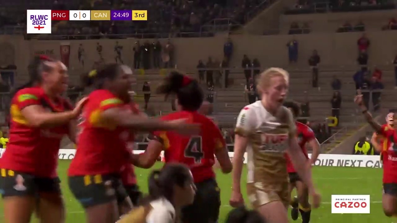 rugby Papua New Guinea take on Canada in Round 1 - RLWC2021 Cazoo Women's Match Highlights