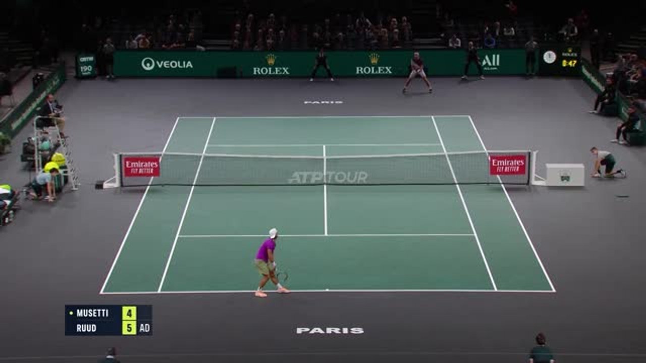 Highlights: Ruud scheitert in Paris an Musetti