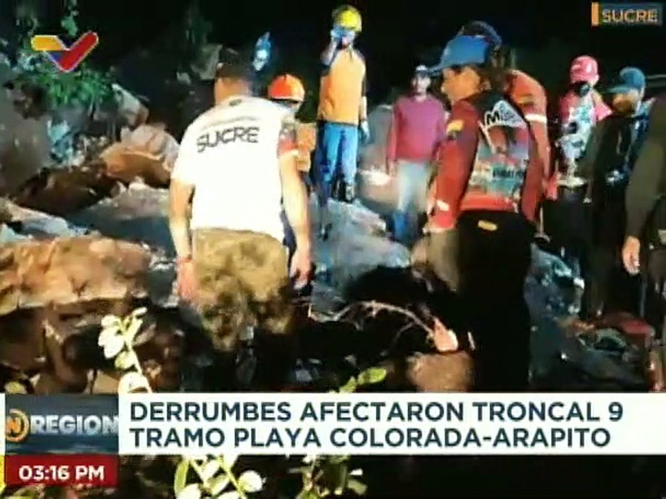 Realizan trabajos de recuperación en la Troncal 9 tramo Playa Colorada-Arapito edo. Sucre
