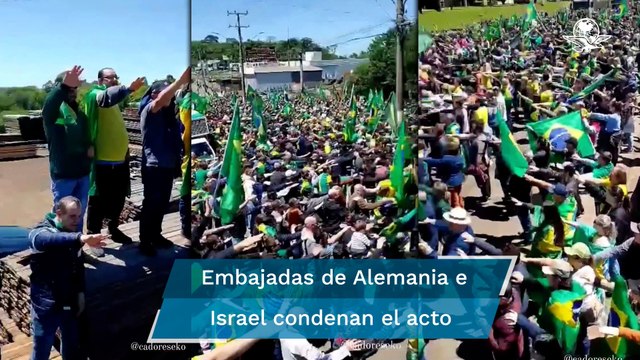 Simpatizantes de Bolsonaro causan polémica por hacer supuesto saludo nazi durante manifestación