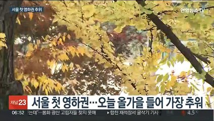서울 첫 영하권 추위…올가을 들어 가장 추워