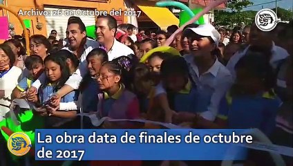 Colapsó pavimentación de 5 mdp en calle de Coatzacoalcos