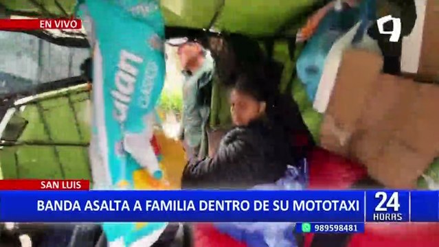 San Luis: Delincuentes asaltan a familia dentro de mototaxi