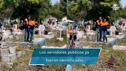 Empleados de Iztapalapa son captados bailando sobre tumbas; alcaldía los amonesta
