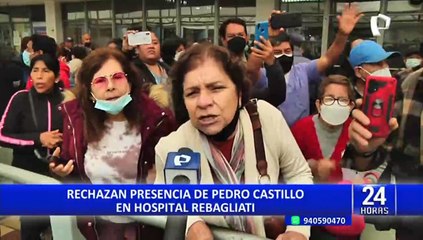 “¡Fuera, Castillo, fuera!”: visitantes y pacientes del hospital Rebagliati abuchean al pdte. Pedro Castillo