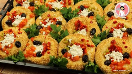 فطائر السميت التركي بعجينة قطنية بمكونات بسيطة و متوفرة