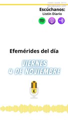 Efemérides 04 de noviembre