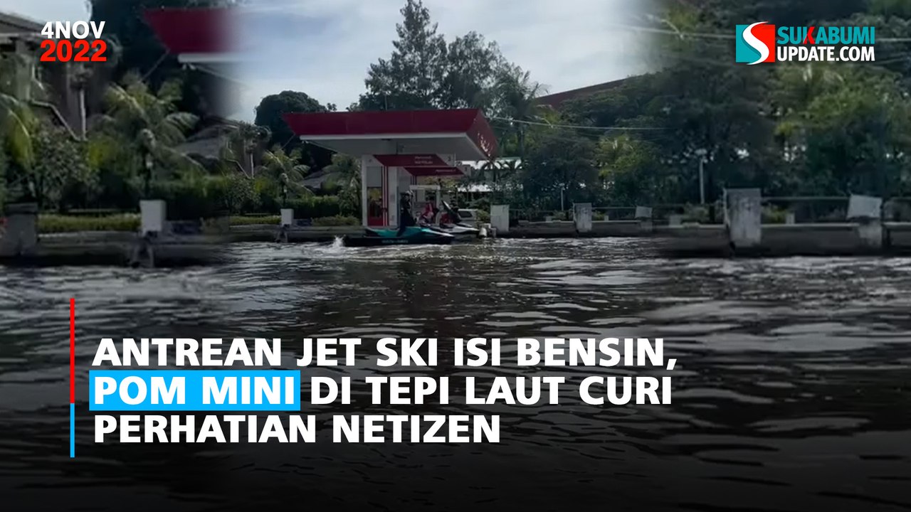 Antrean Jet Ski Isi Bensin, Pom Mini di Tepi Laut Curi Perhatian Netizen