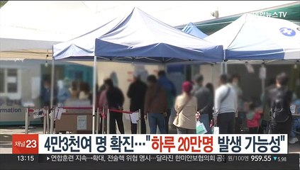 4만 3천여명 확진…"하루 20만명 발생 가능성"