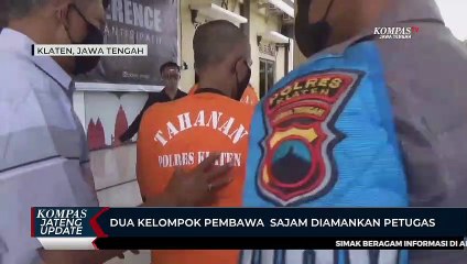 Dua Kelompok Pembawa Sajam di Klaten Diamankan Petugas