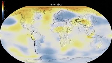El gráfico de la máquina del tiempo muestra el aumento del cambio climático