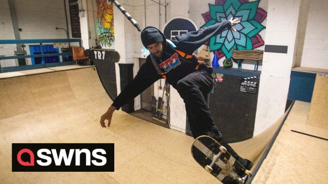 Welcome to Britain's first 'safe' skate park - where beginners are put in harnesses to stop them falling off