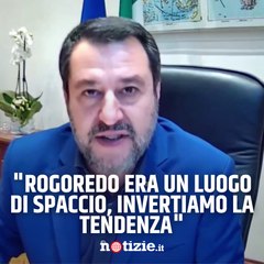Salvini in conferenza stampa "Rogoredo era un luogo di spaccio, invertiamo la tendenza"