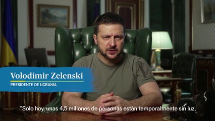 Zelenski: "Unos 4,5 millones de ucranios están temporalmente sin luz"