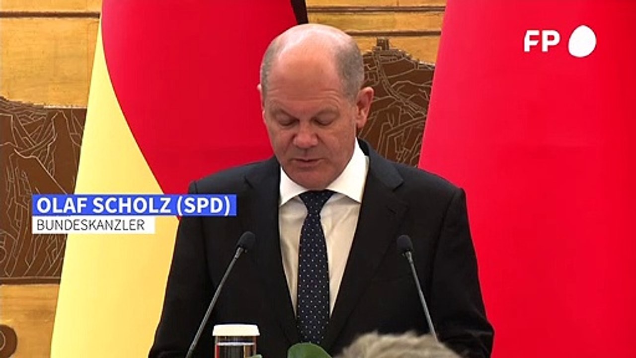 Scholz mahnt in China Einhaltung der Menschenrechte an