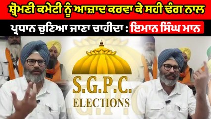 11 ਸਾਲਾਂ ਤੋਂ ਸ਼੍ਰੋਮਣੀ ਕਮੇਟੀ ਦੀਆਂ ਚੋਣਾਂ ਹੋਈਆਂ ਹੀ ਨਹੀਂ : Emaan Singh Mann | OneIndia Punjabi