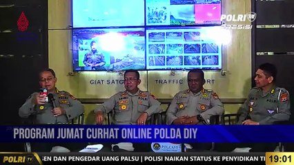 PRESISI UPDATE 19.00 WIB : Polda DIY Gelar Program Jumat Curhat Online Untuk Lebih Mendekatkan Diri Ke Masyarakat