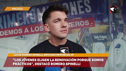 "Los jóvenes eligen la renovación porque somos prácticos", destacó Romero Spinelli
